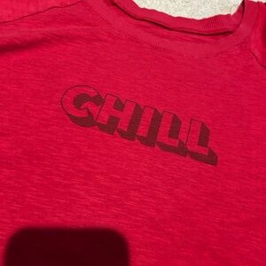 Red 'Chill' Graphic Tee